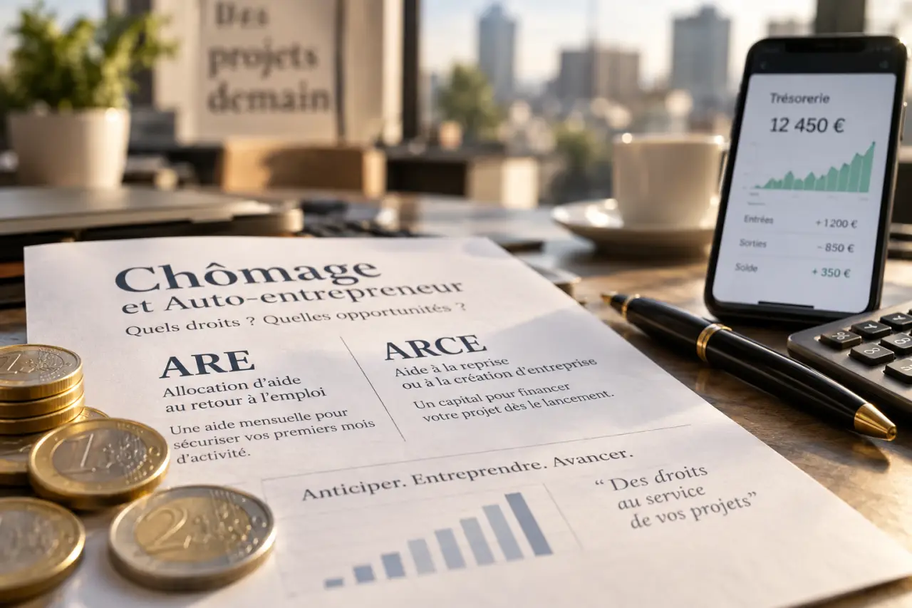 Chômage et auto-entrepreneur : ARE mensuelle ou ARCE, le choix dépend de votre trésorerie