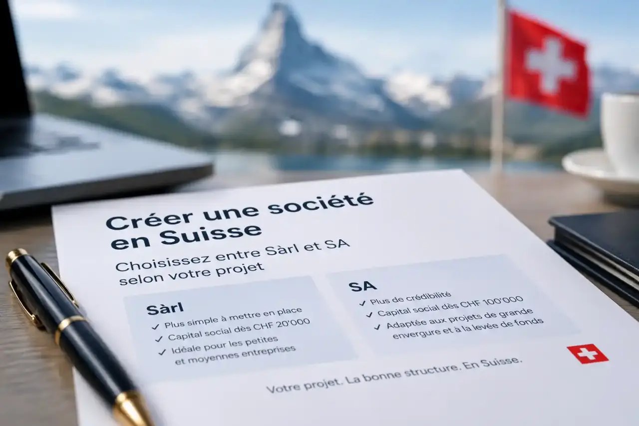 Créer une société en Suisse : choisissez entre Sàrl et SA selon votre projet