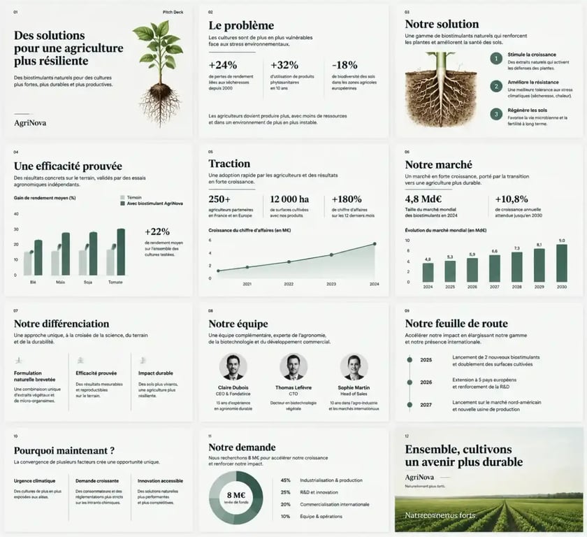 Structure idéale d'un pitch deck investor ready pour une levée de fonds