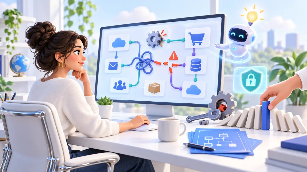 Entrepreneur pilotant l’automatisation de son activité digitale
