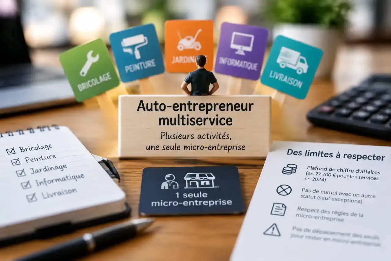 Auto-entrepreneur multiservice : plusieurs activités, une seule micro-entreprise et des limites à respecter