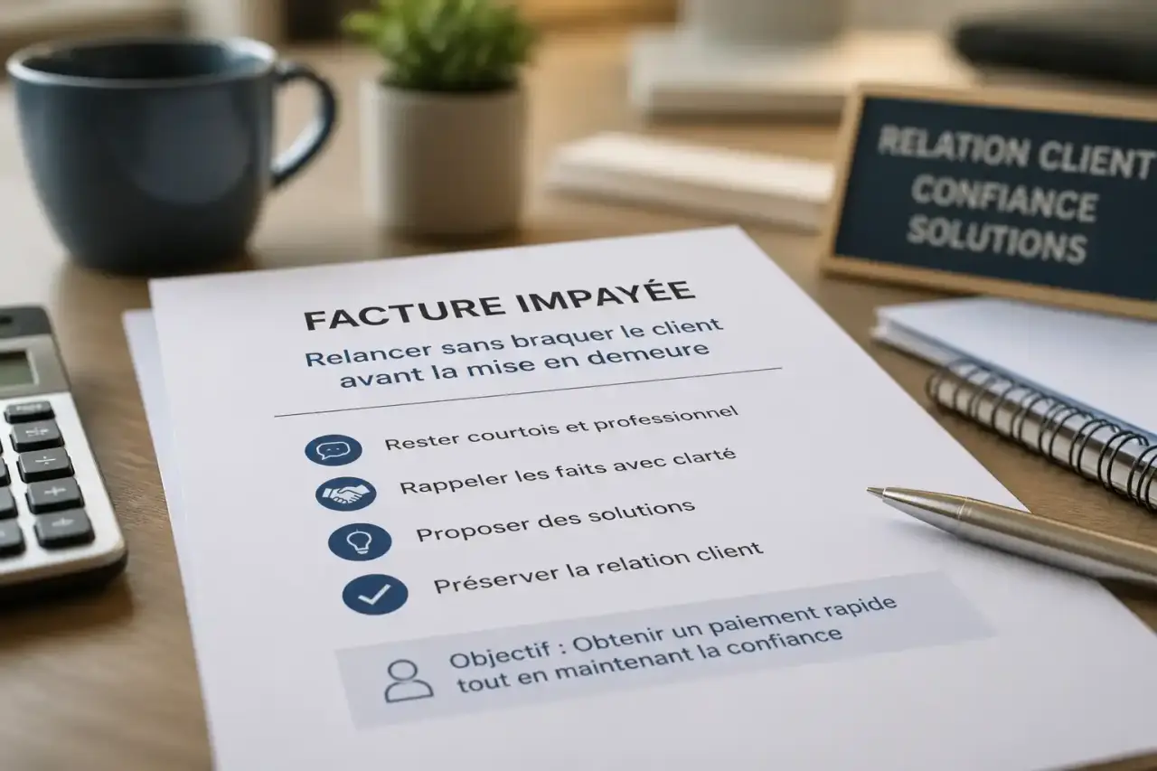 Facture impayée : relancer sans braquer le client avant la mise en demeure