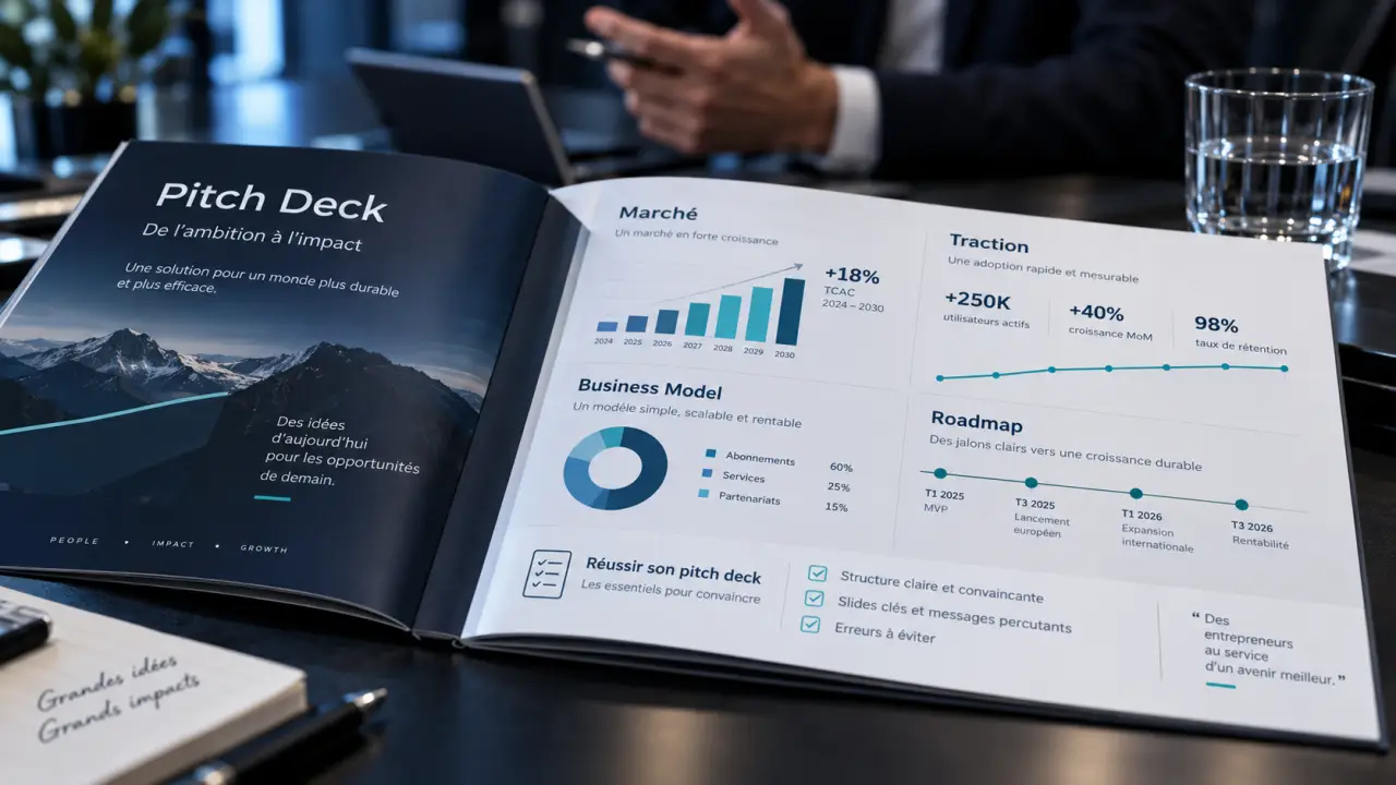 Pitch deck investor ready : structure, slides clés et erreurs à éviter